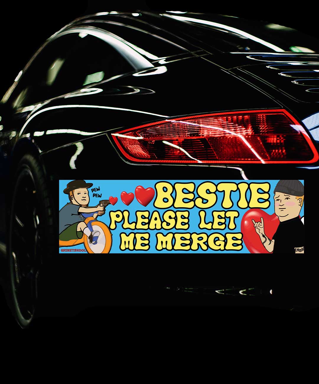 Bestie Let Me Merge Bumper Sticker