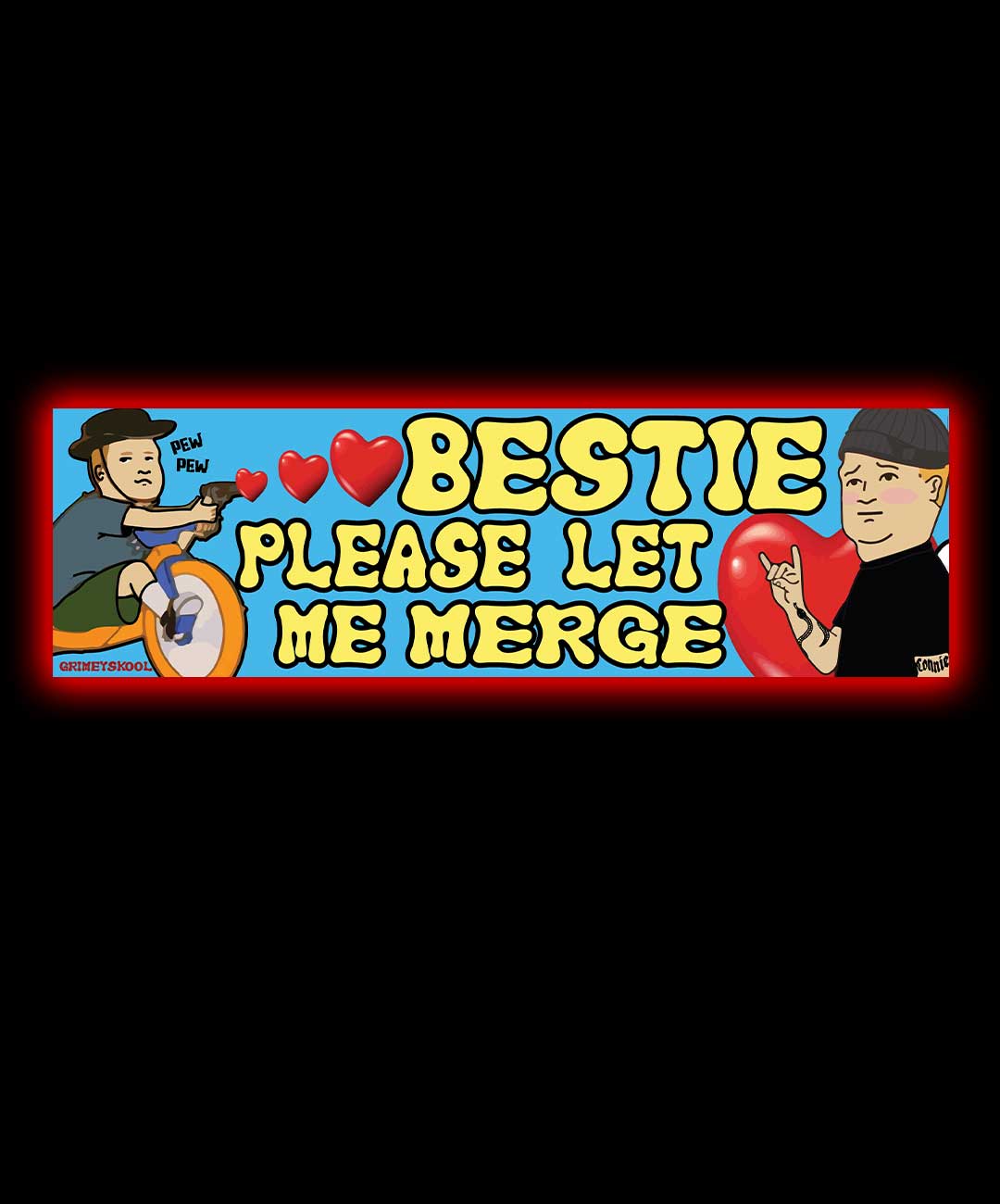 Bestie Let Me Merge Bumper Sticker